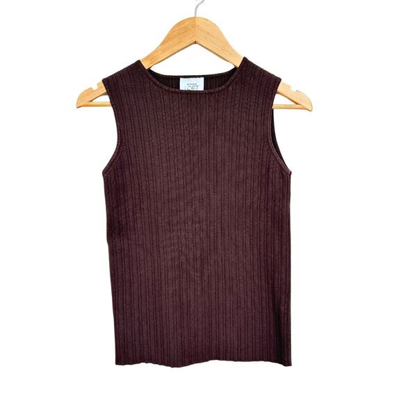 Ann Taylor LOFT Tops - Ann Taylor Loft Brown Knit Tank Top Women’s Size M
